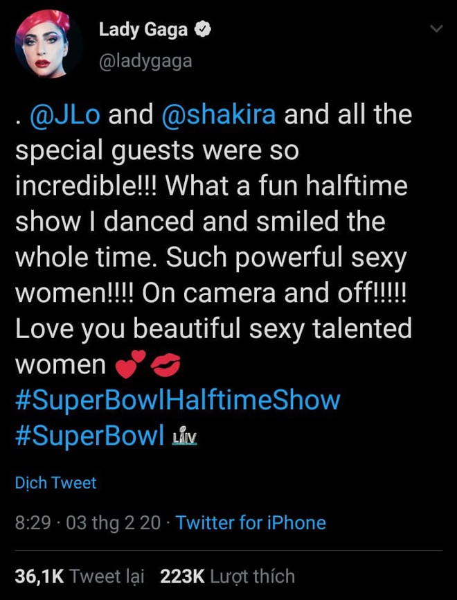 Lady Gaga sollozó en elogios, Cardi B transmitió en vivo y gritó mientras Christina Aguilera comentaba la actuación de Shakira y J.Lo en el Super Bowl - Foto 10.