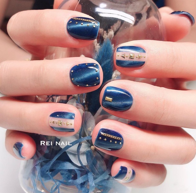 Màu nail xanh cổ điển classic blue đang được lăng xê rần rần: Nhích thử mới biết vừa sáng tay lại vừa sang xịn - Ảnh 10.