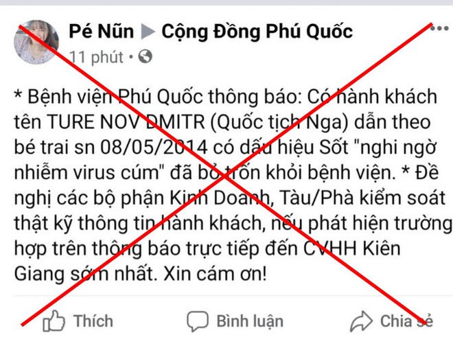 Phú Quốc: Không có chuyện 3 du khách Nga nhiễm cúm, trốn khỏi bệnh viện - Ảnh 1.