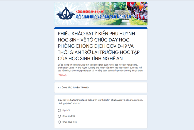 1 tỉnh khảo sát ý kiến phụ huynh thời gian đi học lại của học sinh - Ảnh 1.