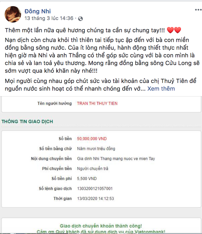 Vợ chồng Đông Nhi ủng hộ miền Tây 50 triệu vẫn bị chê trách, Tuấn Hưng ra mặt: Nghệ sĩ cũng là một công dân như bao người - Ảnh 2.