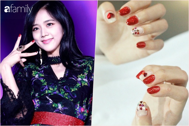 Jisoo rất chăm làm mấy kiểu nail nhí nhảnh dễ thương vô đối, càng nhìn càng thấy cưng xỉu - Ảnh 1.