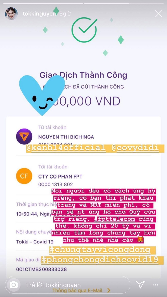 Cộng đồng mạng rần rần ủng hộ quỹ phòng chống dịch Covid-19: Có ít góp ít, có nhiều gửi nhiều cùng nhau đẩy lùi Cô Vy - Ảnh 10.