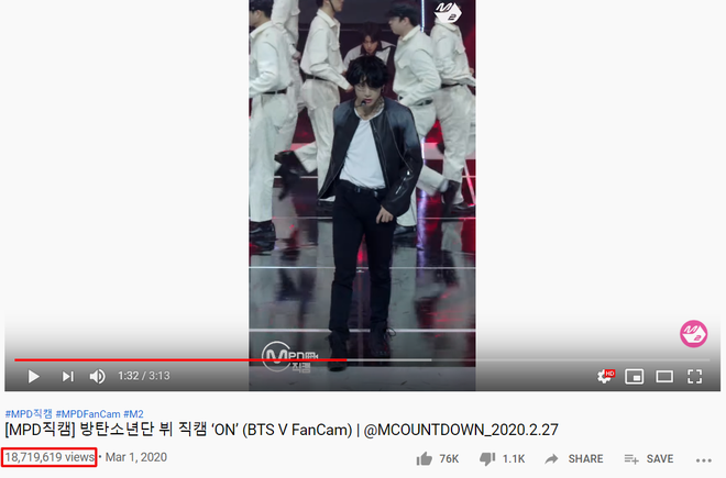 Kh&ocirc;ng phải Jimin hay Jungkook, &ldquo;mỹ nam đẹp trai nhất thế giới&rdquo; mới l&agrave; người dẫn đầu top 100 fancam được xem nhiều nhất mọi thời đại - Ảnh 4.