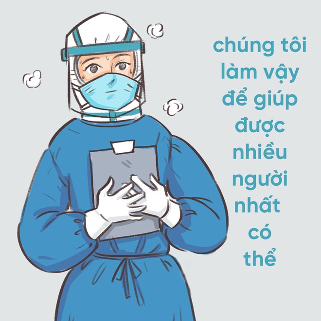 Bộ tranh gây xúc động về các bác sĩ chống dịch: Bạn ở nhà với gia đình bạn, để chúng tôi sớm được về với gia đình chúng tôi - Ảnh 13.