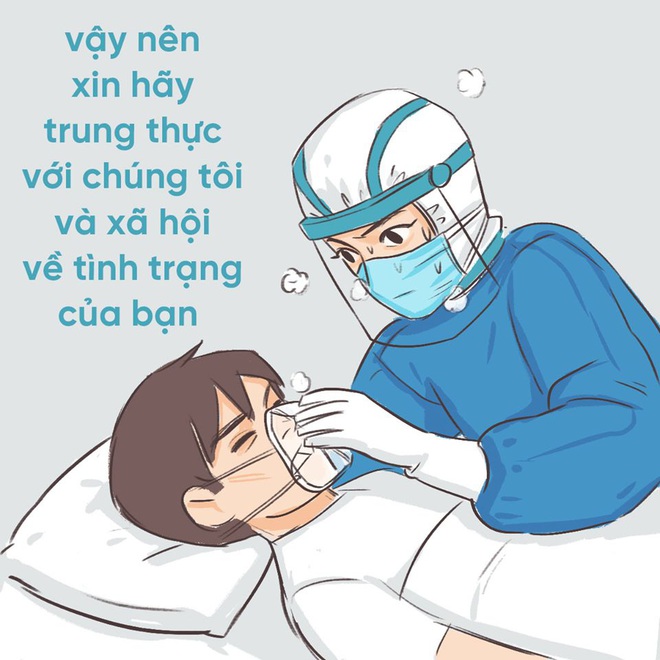 Bộ tranh gây xúc động về các bác sĩ chống dịch: Bạn ở nhà với gia đình bạn, để chúng tôi sớm được về với gia đình chúng tôi - Ảnh 15.