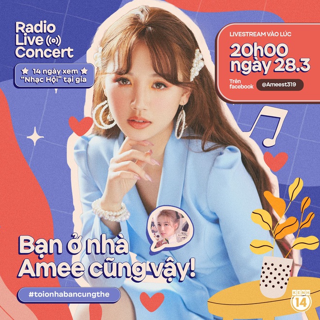 Bạn có hẹn với AMEE 8 giờ tối thứ bảy: công chúa teenpop sẽ ăn diện thật xinh, dẫn dắt buổi hẹn hò gà bông cực lãng mạn tại Radio Live Concert! - Ảnh 1.