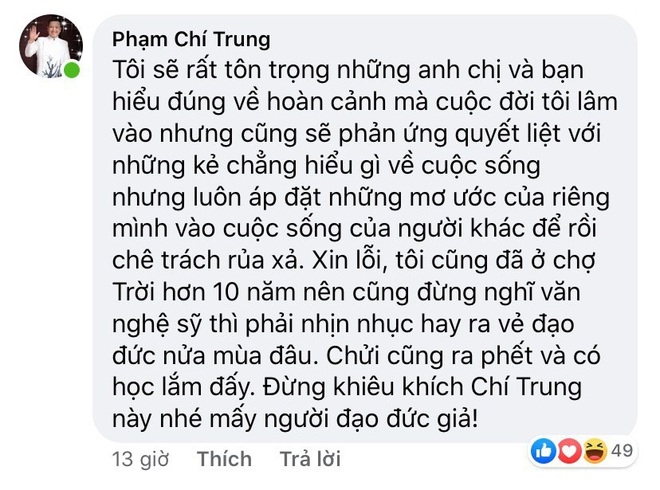 Liên tục bị chỉ trích vì đăng ảnh tình trẻ hậu xác nhận ly hôn vợ cũ, NSƯT Chí Trung gay gắt đáp trả - Ảnh 3.