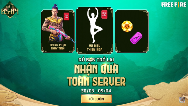 Free Fire: Garena chơi lớn khi tặng trang phục v&agrave; skin s&uacute;ng vĩnh viễn ho&agrave;n to&agrave;n miễn ph&iacute; trong chuỗi sự kiện Giỗ Tổ H&ugrave;ng Vương. Game thủ kh&ocirc;ng n&ecirc;n bỏ qua! - Ảnh 3.