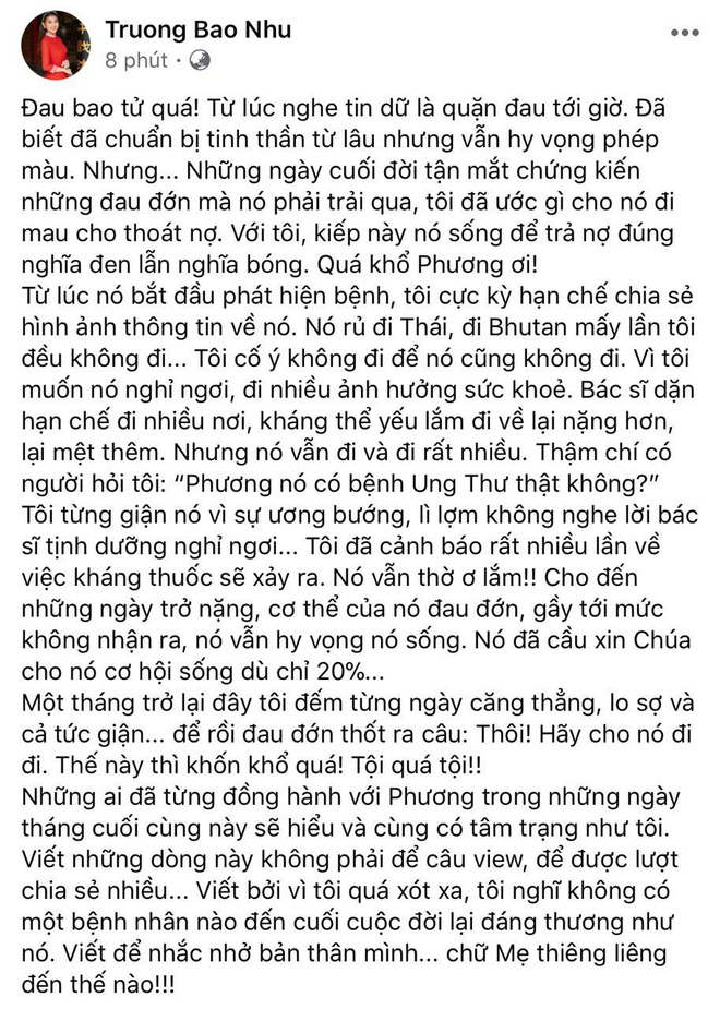 Bạn thân kể lại ngày tháng kiên cường chiến đấu của Mai Phương: Còn 20% cơ hội vẫn lạc quan và khao khát sống! - Ảnh 2.