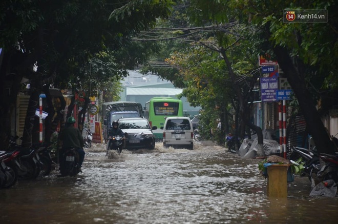 Hà Nội: Nhiều tuyến phố ngập nghiêm trọng, cây xanh bật gốc đổ ngang đường sau cơn mưa như trút nước - Ảnh 1.