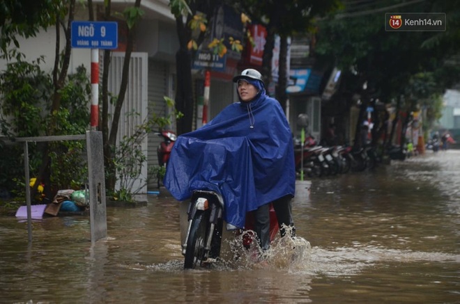 Hà Nội: Nhiều tuyến phố ngập nghiêm trọng, cây xanh bật gốc đổ ngang đường sau cơn mưa như trút nước - Ảnh 4.
