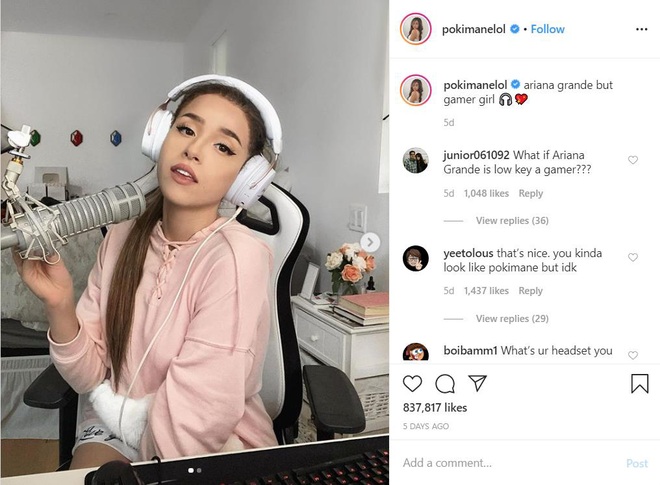 Thiên thần streamer Pokimane gây nổ mạng xã hội với màn cosplay thánh hủy show Ariana Grande, chuẩn đến từng sợi tóc! - Ảnh 1.