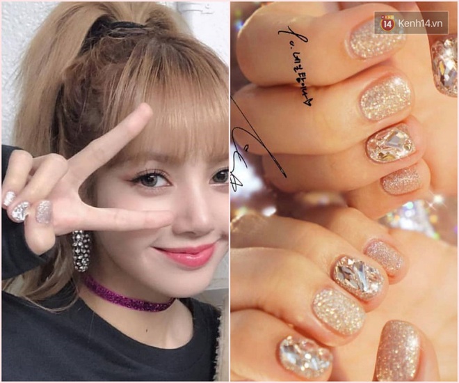 Làm nail kiểu Lisa: Không tô vẽ cầu kỳ mà toàn đính đá lồng lộn, nổi bần bật không trượt phát nào - Ảnh 3.