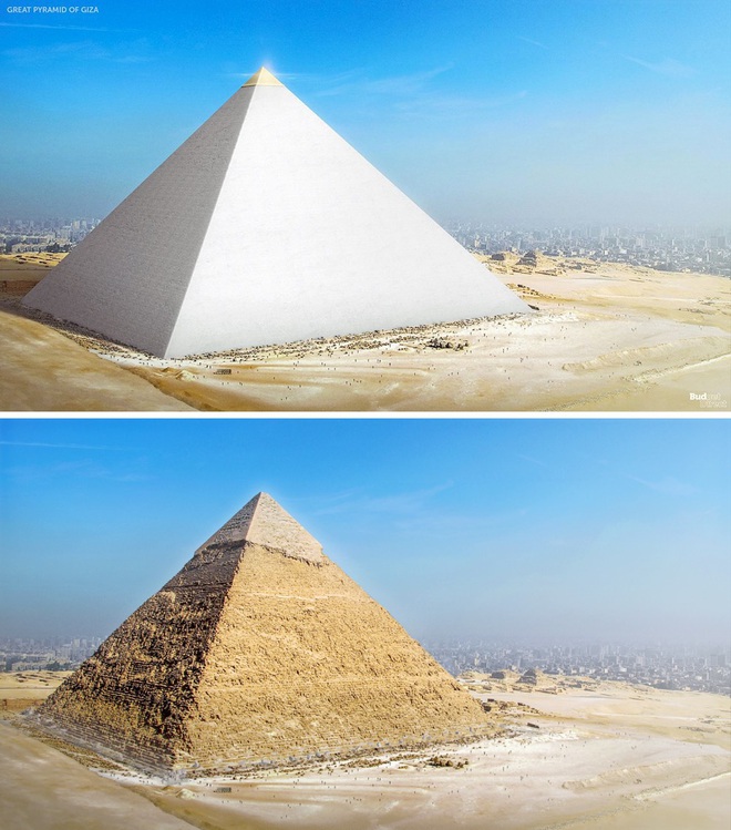 Hình ảnh được cho là diện mạo gốc của kim tự tháp Ai Cập khi vừa xây xong, hoá ra lại có màu trắng lấp lánh như kim cương? - Ảnh 3.