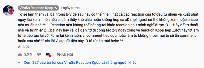 Bị một bộ phận ARMY tấn c&ocirc;ng v&igrave; nhận x&eacute;t về ngoại h&igrave;nh Jin v&agrave; RM khi reaction BTS, ViruSs l&ecirc;n tiếng: Kh&ocirc;ng th&iacute;ch l&agrave; tớ ch&ecirc;, cảm x&uacute;c thế n&agrave;o n&oacute;i thế đấy - Ảnh 3.