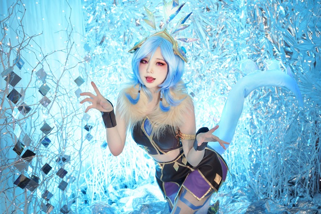 Xua tan cái nóng nực với bộ ảnh cosplay Neeko Mùa Đông Kì Diệu của hotgirl xứ Hàn - Ảnh 4.