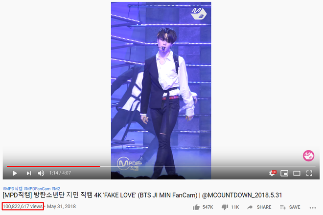 Jimin (BTS) lập kỉ lục mới cho Kpop với fancam cán mốc 100 triệu view, đẳng cấp ông hoàng fancam là đây chứ đâu xa! - Ảnh 1.