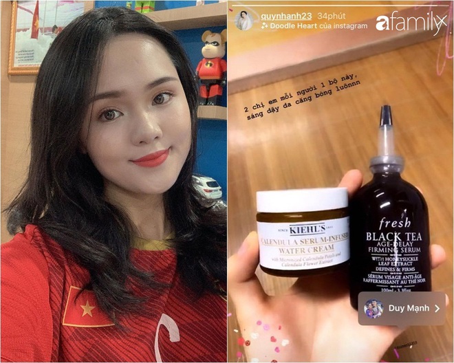 Vợ Duy Mạnh l&agrave; tiểu thư nh&agrave; gi&agrave;u nhưng skincare si&ecirc;u đơn giản chỉ với 2 m&oacute;n để da căng b&oacute;ng như g&aacute;i H&agrave;n - Ảnh 1.
