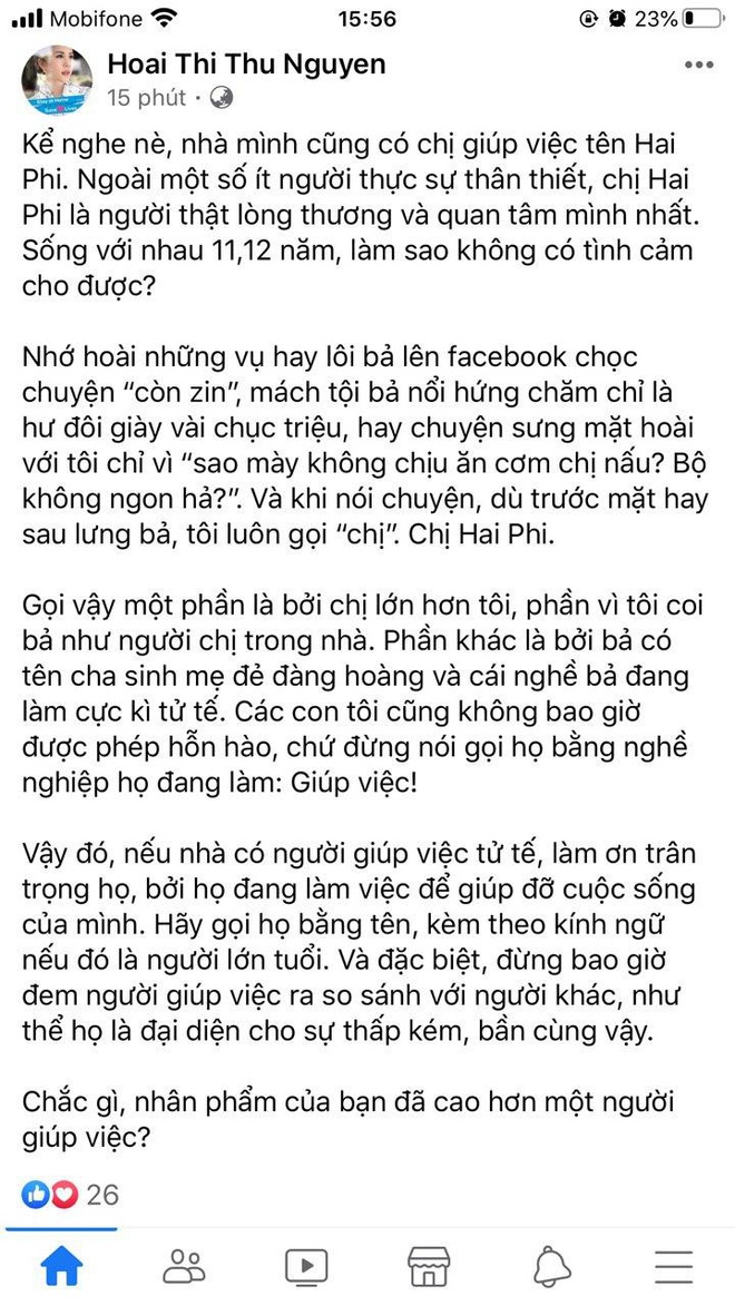 Hoa Hậu Thu Hoài ra mặt đáp trả cực gắt phát ngôn của Nathan Lee: Chắc gì, nhân phẩm của bạn đã cao hơn người giúp việc? - Ảnh 4.