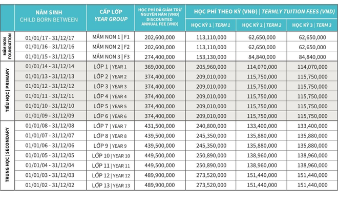 Shock với mức học phí của các trường Quốc tế tại TP.HCM, có nơi lên đến gần 800 triệu/năm - Ảnh 8.