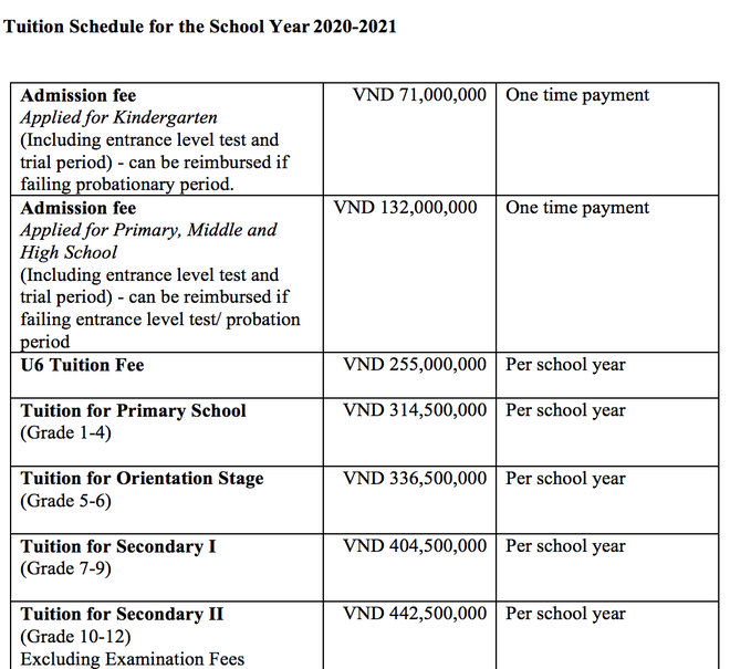 Shock với mức học phí của các trường Quốc tế tại TP.HCM, có nơi lên đến gần 800 triệu/năm - Ảnh 9.