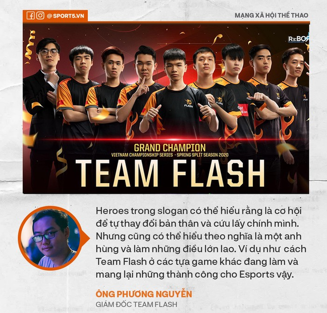 Giám đốc Team Flash lo ngại Yoshino không thể tham dự MSI 2020, lần đầu tiết lộ ý nghĩa câu slogan Making Gamers Heroes - Ảnh 3.