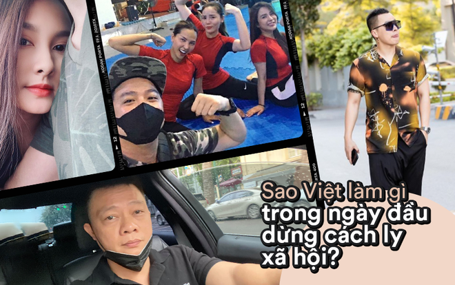 Sao Việt ng&agrave;y đầu nới lỏng c&aacute;ch ly x&atilde; hội: Vũ Khắc Tiệp h&agrave;o hứng ra đường, Bảo H&acirc;n bị nhắc nhở v&igrave; chuyện khẩu trang - Ảnh 2.
