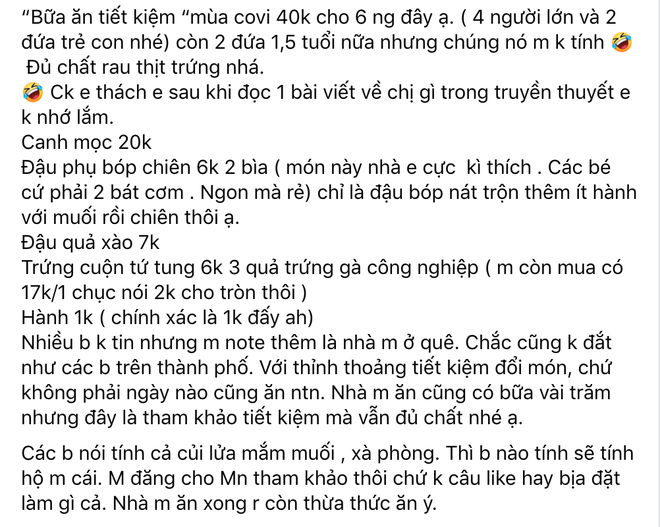 Mâm cơm cho 6 người ăn chỉ hết 40k khiến dân tình cảm thấy khó tin, hỏi gấp chỗ mua thức ăn rẻ không tưởng thế kia - Ảnh 2.