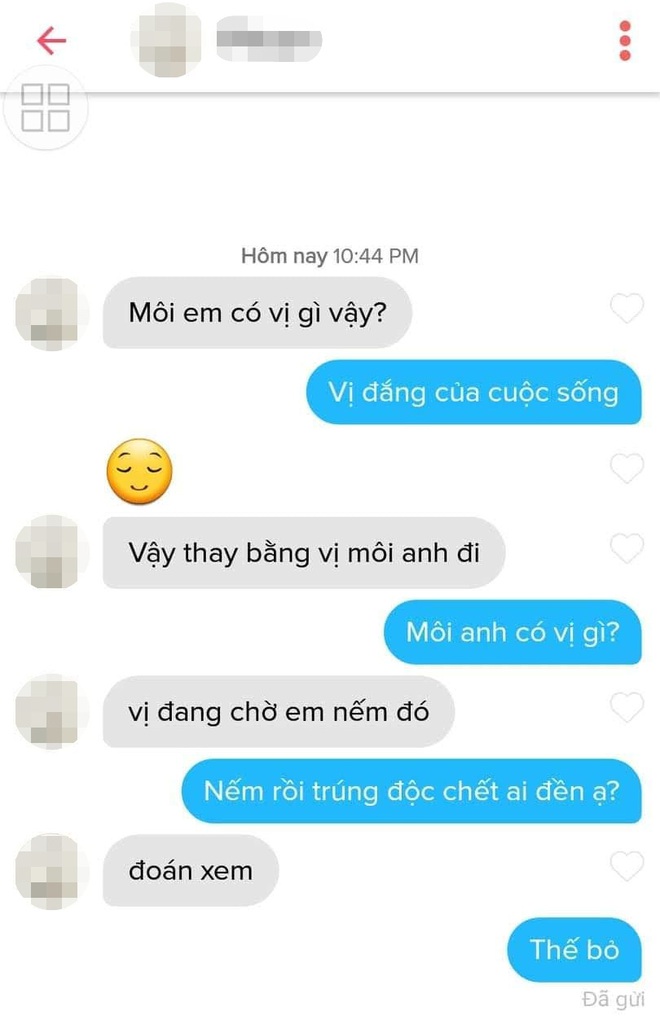 Thanh niên lên Tinder gặp gái nào cũng hỏi Môi em có vị gì vậy? liền nhận lại loạt đáp trả bén như cái chén - Ảnh 8.