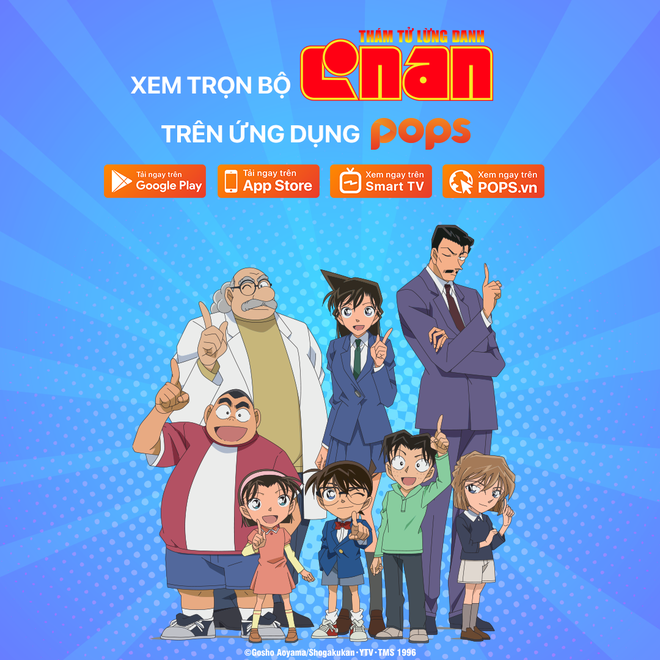 Anime Thám tử lừng danh Conan lên sóng ứng dụng POPS: Mỗi ngày một ...