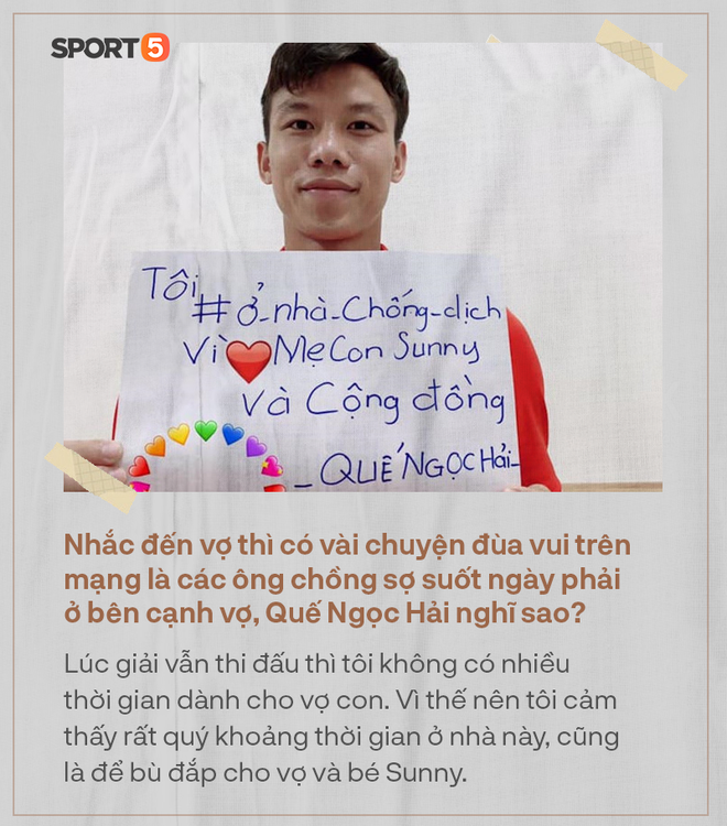 Quế Ngọc Hải: Chăm con mệt hơn cả thi đấu 90 ph&uacute;t vậy m&agrave; vợ qu&aacute;n xuyến hết được - Ảnh 2.