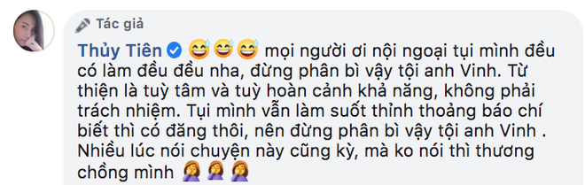 Bị thắc mắc kh&ocirc;ng l&agrave;m từ thiện ở qu&ecirc; nh&agrave; C&ocirc;ng Vinh, Thủy Ti&ecirc;n l&ecirc;n tiếng ph&acirc;n trần - Ảnh 3.