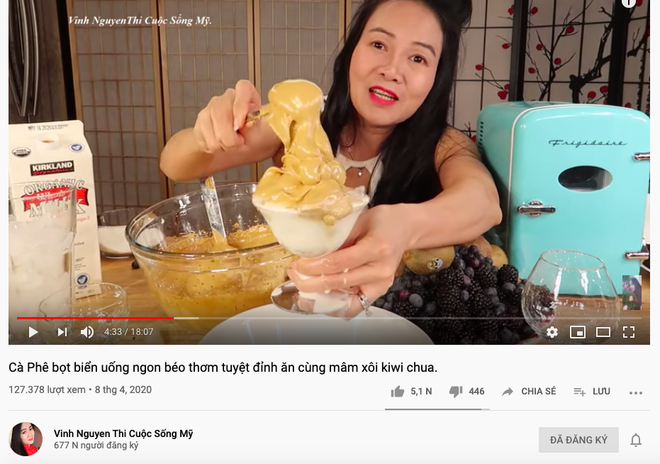 Hơn 1 triệu views cùng 21k shares cho đoạn clip đánh cafe Dalgona của chị Vinh YouTuber, loạt review “mặn mà” mới là điều gây chú ý - Ảnh 1.