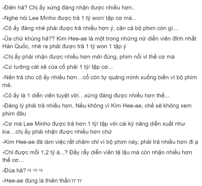 D&acirc;n H&agrave;n bức x&uacute;c v&igrave; th&ugrave; lao b&agrave; cả Thế Giới H&ocirc;n Nh&acirc;n thua Song Hye Kyo, đến đ&agrave;n em Lee Min Ho cũng bị l&ocirc;i v&agrave;o cuộc khẩu chiến - Ảnh 4.