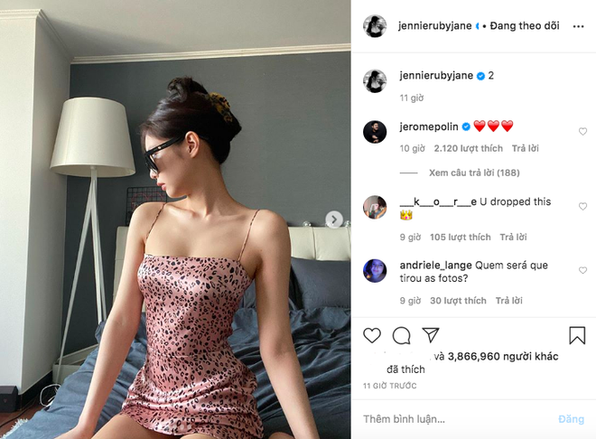 Nửa đêm Jennie (BLACKPINK) spam cả BST ảnh, rinh 25 triệu like: Thay 101 bộ đồ hiệu, selfie lăn lộn trên giường, sốc vì body - Ảnh 13.