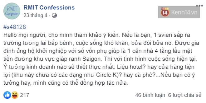 Trường con nhà giàu RMIT mở confession đậm mùi sang chảnh: Hỏi ông chủ đi xe máy sinh viên đi ô tô được không, 1 tỷ đóng học có đủ? - Ảnh 2.