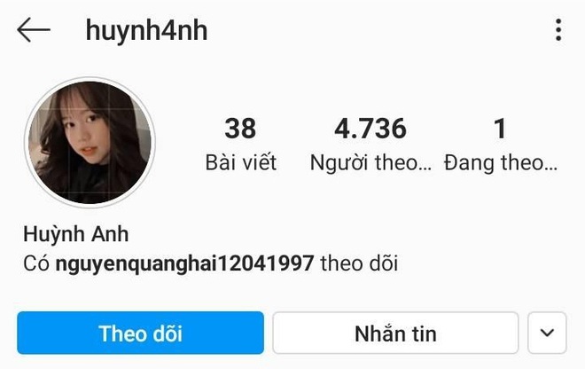 Bạn gái tin đồn một thời bỗng follow duy nhất Quang Hải, là động thái công khai hẹn hò ư? - Ảnh 2.