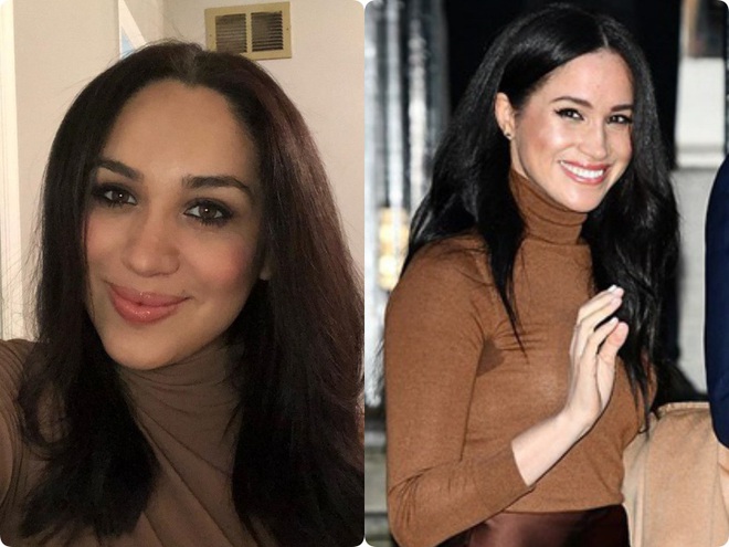 Bản sao của Meghan Markle: Nữ tiếp viên 32 tuổi đổi đời nhờ ngoại hình giống kinh ngạc, style ăn mặc cũng y chang - Ảnh 4.