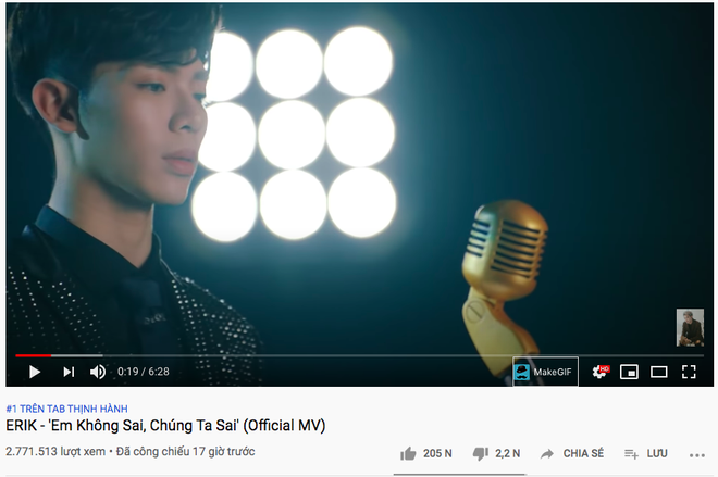 MV mới bay thẳng lên top 1 trending YouTube, Erik vượt mặt người anh em Đức Phúc về thời gian cán mốc ngôi vương - Ảnh 2.