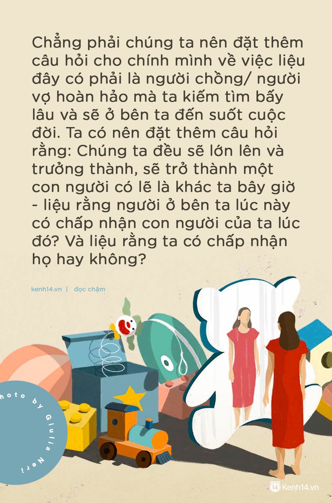 Chuyện kết hôn rồi chia tay trước tuổi 30: Đừng bước vào hôn nhân như một đứa trẻ và lệ thuộc hạnh phúc của mình vào sự may rủi - Ảnh 2.