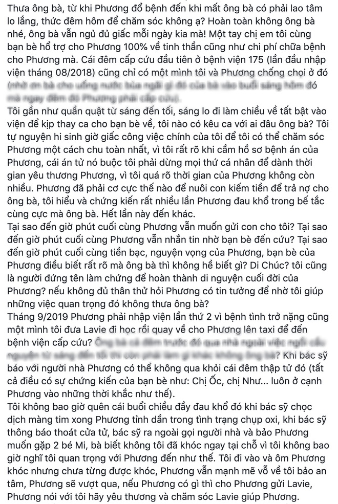 NÓNG: Bảo mẫu của con gái Mai Phương quyết kiện ngược bố mẹ cố diễn viên và luật sư, công khai đăng đàn đấu tố - Ảnh 6. NÓNG: Bảo mẫu của con gái Mai Phương quyết kiện ngược bố mẹ cố diễn viên và luật sư, công khai đăng đàn đấu tố - Ảnh 6.