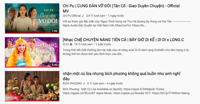 Nửa đ&ecirc;m chẳng n&oacute;i chẳng rằng, Chi Pu ch&iacute;nh thức vượt mặt B&iacute;ch Phương l&ecirc;n top 1 trending Youtube sau hơn 1 ng&agrave;y ra mắt - Ảnh 3.