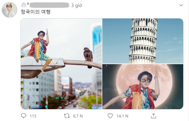 Fan đưa Jungkook đi du lịch khắp thế giới với tạo dáng khó đỡ, cả Việt Nam cũng ghé qua! - Ảnh 9.