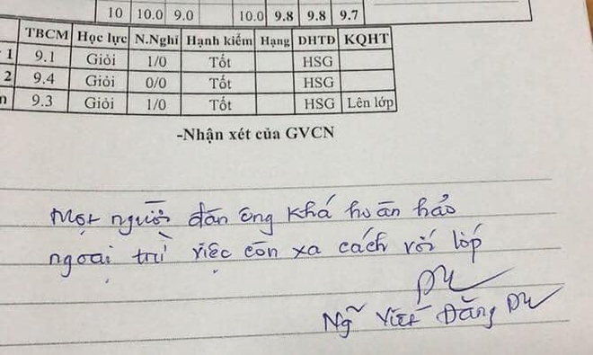 Thầy giáo phê sổ liên lạc chọc đúng điểm yếu của từng học sinh nhưng sao lại đáng yêu đến thế này! - Ảnh 1.