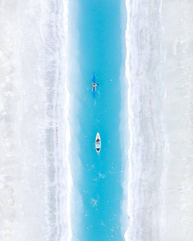 Địa điểm nơi Vũ Khắc Tiệp “mượn ảnh” để đăng lên Instagram: Hồ muối “ảo diệu” nhất nước Mỹ, khách du lịch check-in nườm nượp - Ảnh 6.