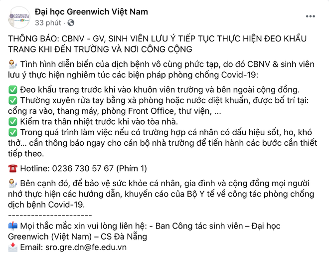 Hàng loạt trường ĐH đưa ra thông báo trước những diễn biến mới của dịch Covid-19 - Ảnh 7.