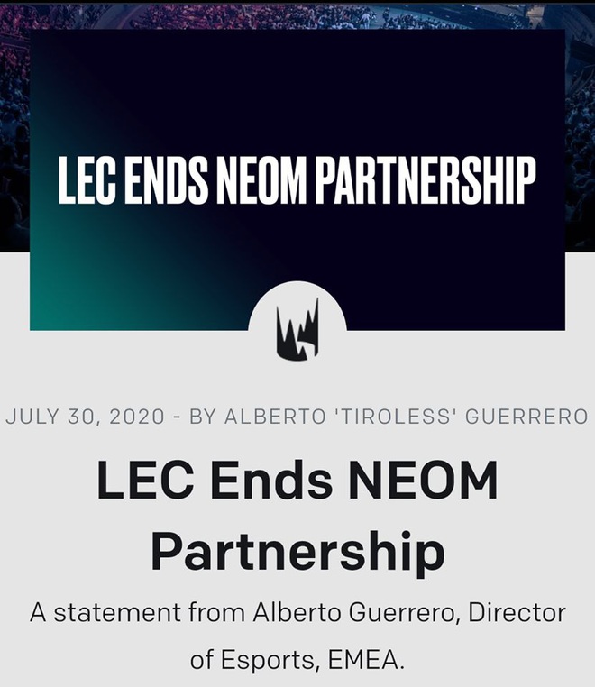 Giải v&ocirc; địch LMHT ch&acirc;u &Acirc;u (LEC) hủy hợp đồng với đối t&aacute;c v&igrave; nhận qu&aacute; nhiều gạch đ&aacute; từ cộng đồng LGBT - Ảnh 1.