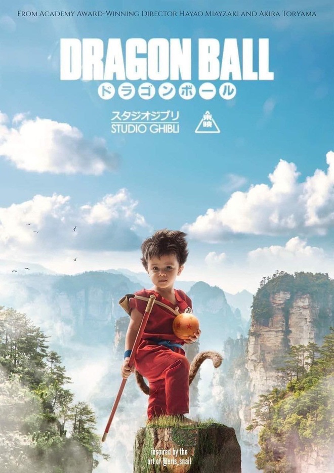 Dân mạng nhũn tim với Goku bé siêu cưng trên poster Bảy Viên Ngọc Rồng của Ghibli nhưng không hay biết mình vừa bị lừa? - Ảnh 1.