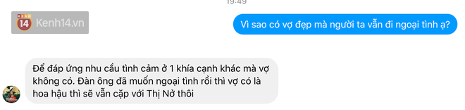 Hỏi vì sao có vợ đẹp đàn ông vẫn ngoại tình, dân mạng đáp: Đẹp không phải tất cả đâu! - Ảnh 19.